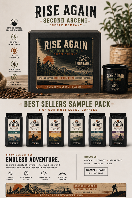 Best Sellers Sample Pack: 6Bean, Cowboy, Breakfast, Peru, Mexico, Bali